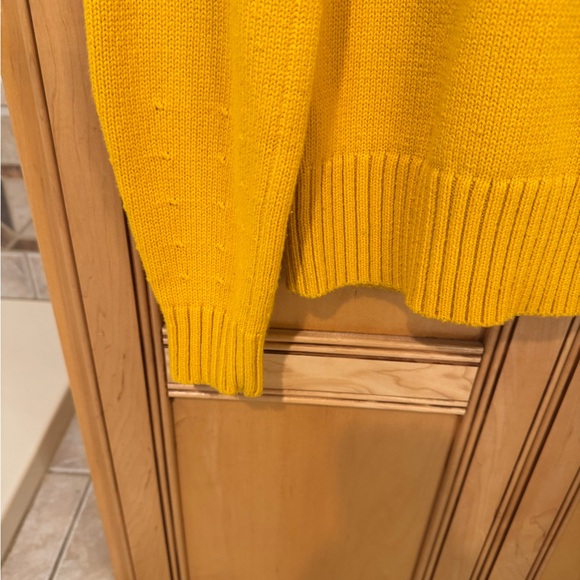 Talbots Yellow Ruffled Crew Neck Sweater - Picture 4 of 4